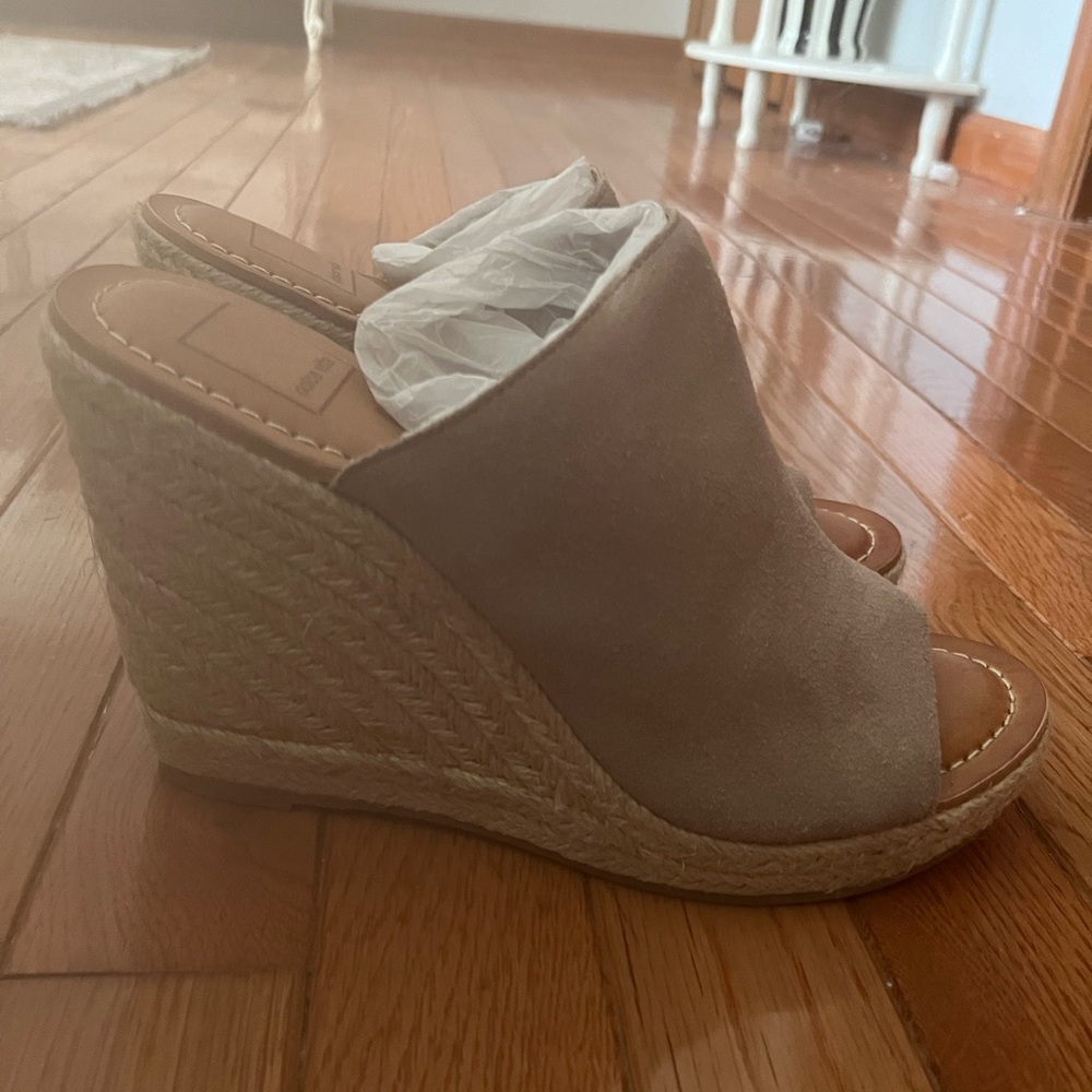 Dolce Vita Mule Wedges . Grey suede size 8 never worn before